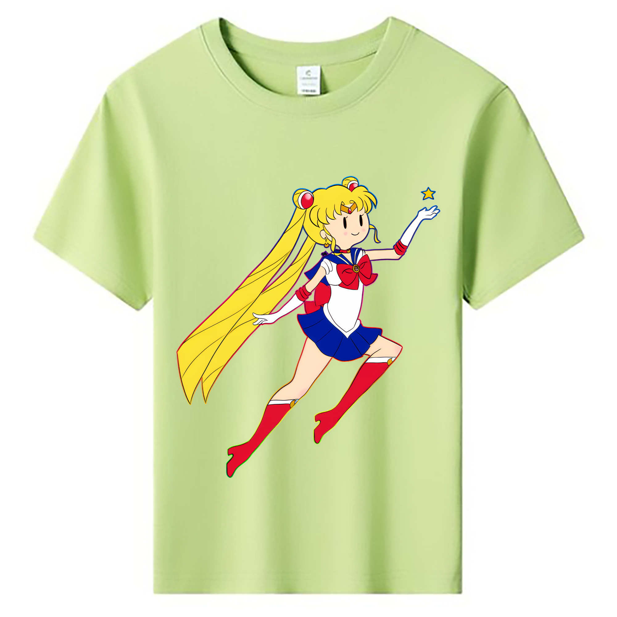（画像用） 美少女戦士セーラームーン 月野 うさぎ つきの うさぎ Sailor Moon Tsukino Usagi 綿100％キッズTシャツ（フロントプリント）
